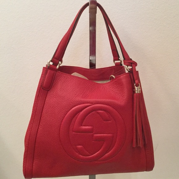 Gucci Handbags - Authentic Gucci red leather bag
